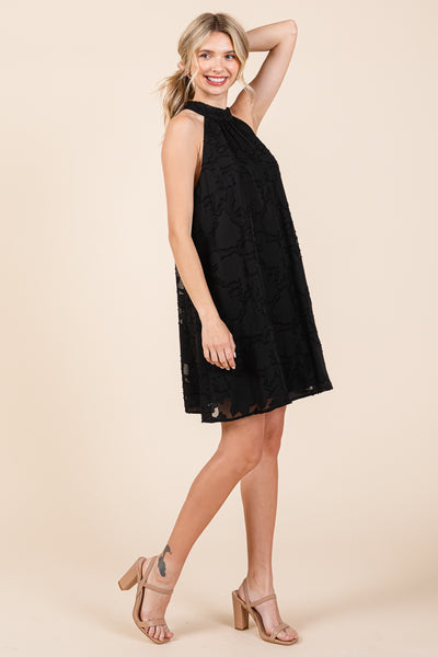 Halter Neck Floral A Line Shift Dress