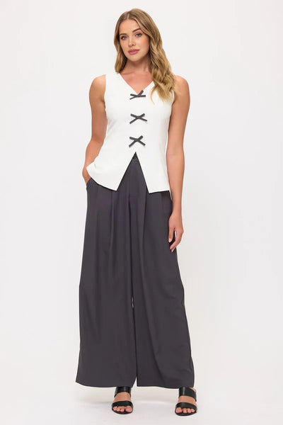Sleeveless Top & Wide-Leg Trousers 2 Piece Sets
