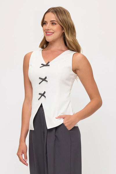 Sleeveless Top & Wide-Leg Trousers 2 Piece Sets