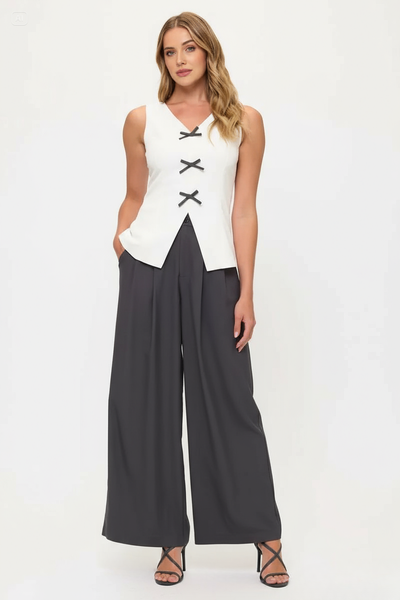 Sleeveless Top & Wide-Leg Trousers 2 Piece Sets