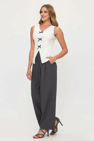Sleeveless Top & Wide-Leg Trousers 2 Piece Sets