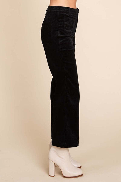 Corduroy Wide Leg High Rise Pants